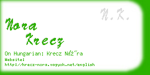 nora krecz business card